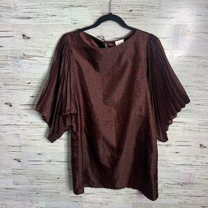 Parker Red and Black Mini Dress with Bishop Sleeves